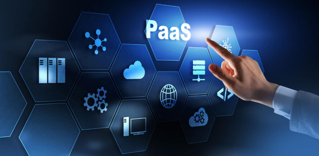 プラットフォームとしてのサービス（PaaS）クラウドコンピューティングサービスの概念の写真